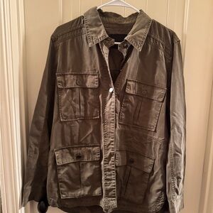 Olive Jacket with fringe